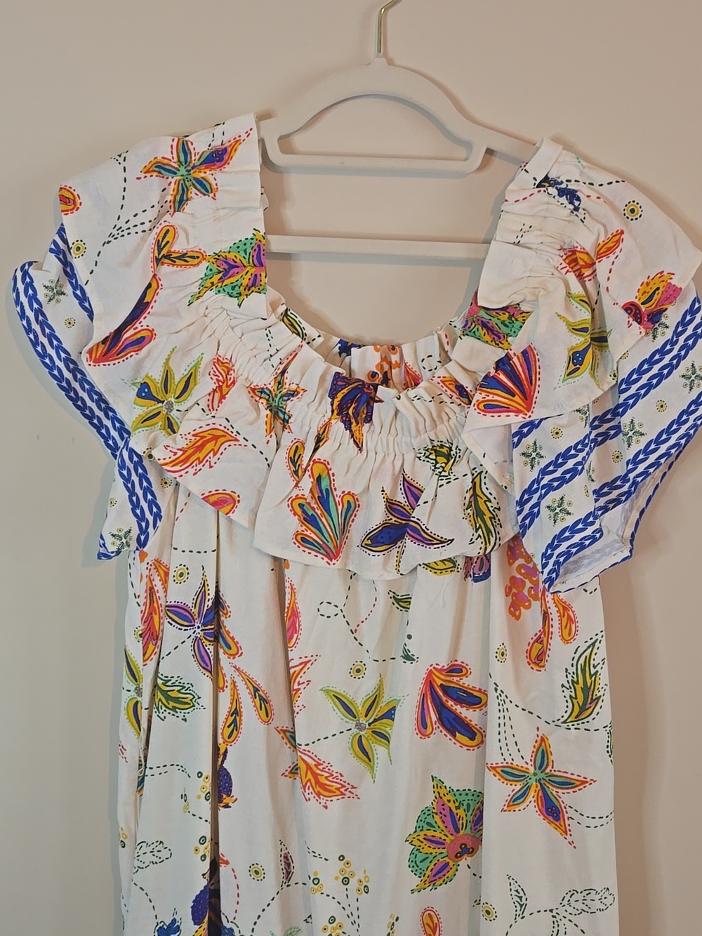 Sugarlips Floral Maxi Dress Off Shoulder Boho Cottagecore Flowy 2X - Picture 3 of 9